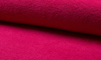 Doppelseitiger Baumwoll-FROTTEE Stoff Material - FUCHSIA