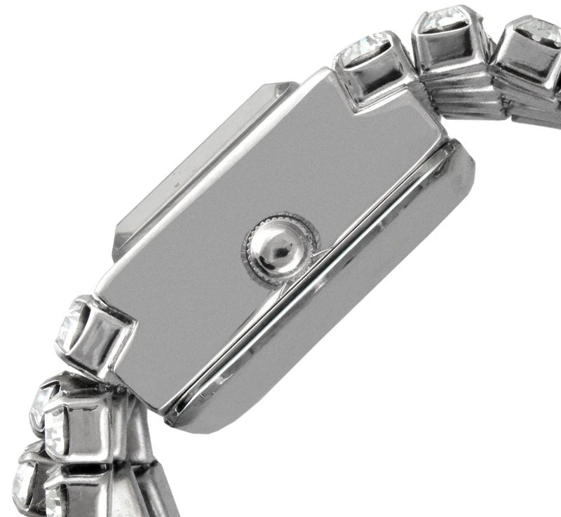 Reloj de cuarzo Peugeot para mujer J1814S plateado deslumbrante cadena de cristal Foto 2 de 3