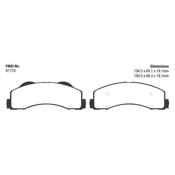 EBC DP43034R Yellowstuff Front Brake Pads for 2017-2020 Ford F-150 - Image 4 of 4