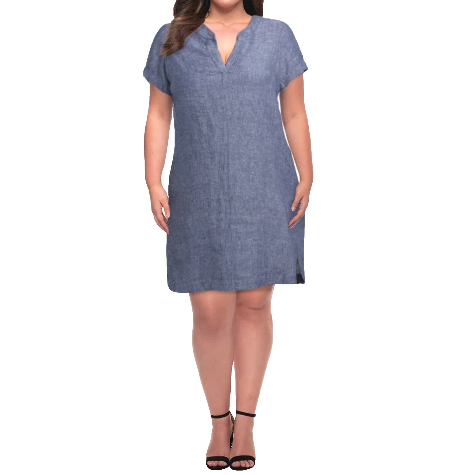 Short Sleeve Shift Plus Size Dresses for Women