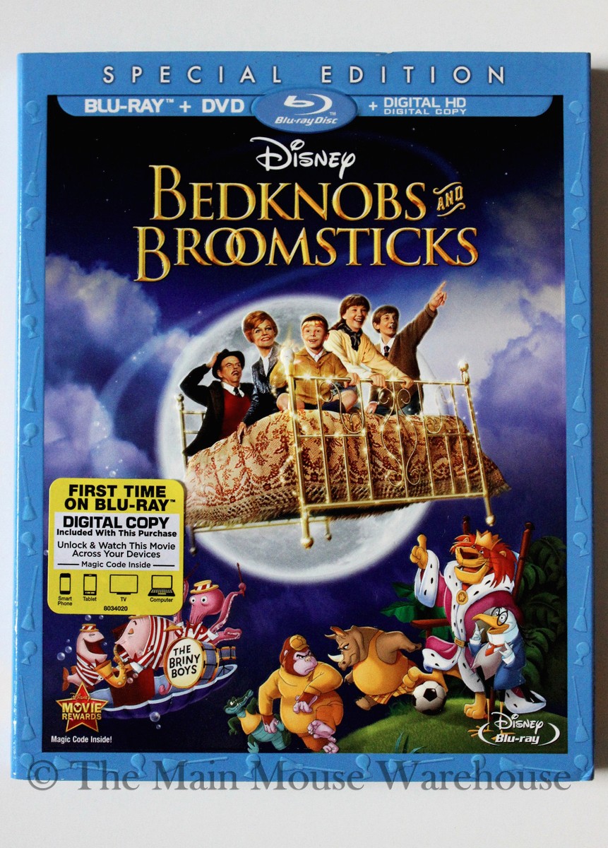 Disney Bedknobs and Broomsticks Animated & Live Action Blu-ray DVD