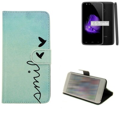 360° Schutz Hülle für Homtom HT50 Wallet Case Design smile