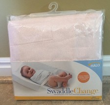 NEW in Pkg -Halo Swaddle Change Pink Changing Pad Cover w/Attached Swaddle Wrap