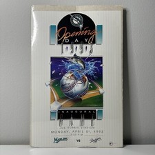 Vintage Miami Florida Marlins 1993 Opening Day Inaugural Poster + Certificate