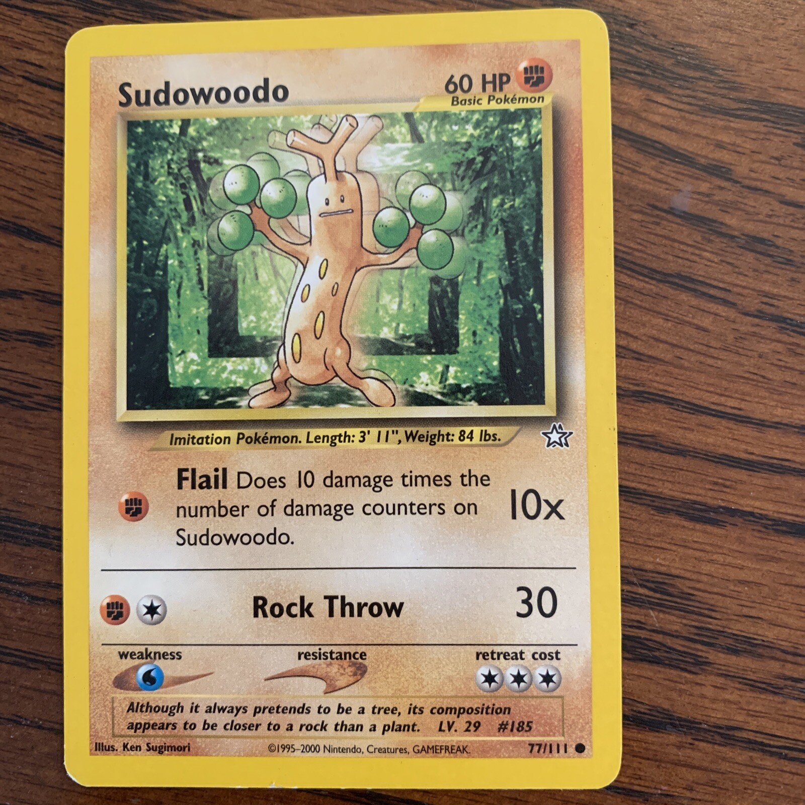 Pokémon TCG Sudowoodo Neo Genesis 77 Regular Unlimited Common