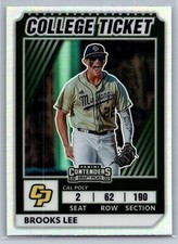 2022 paini elite extra edition baseball brooks lee college tickets optic holo