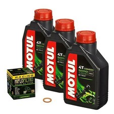 Kit olio motore Kawasaki VN 800, 95-99, VN800A, Motul 10w40, filtro olio HiFlo Racing