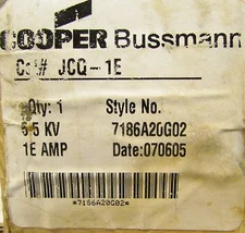 COOPER BUSSMAN JCQ 1E 5.5KV 1E Amp High Voltage Fuse 7186A20G02