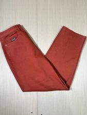 HUF Worldwide Cromer Pants Mens 32 Brown Cotton 5-Pockets Flat Front Tapered Leg