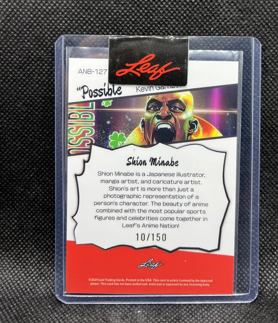 Kevin Garnett Anything Is Possible 2024 Leaf Anime Nation ANB-127