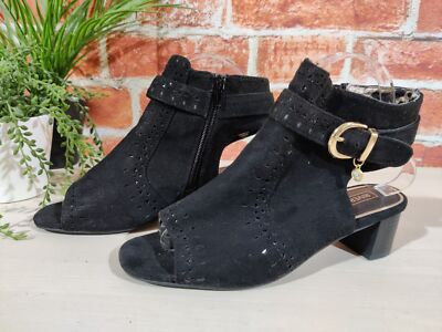 NEW RIVER ISLAND BLACK ANKLE BOOTS UK WOMENS