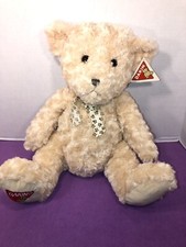 NWT-HTF-14  Dakin Teddy Bear With Bowtie, Beige