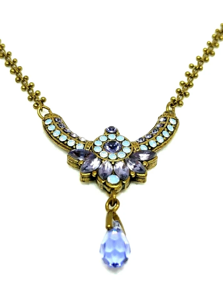 Precioso collar suave Michal Negrin cristal púrpura hermoso. Foto 2 de 4