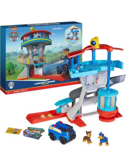 Paw Patrol Lookout Tower Playset with Toy Car Launcher & 2 Chase Action Figures - Picture 1 of 6