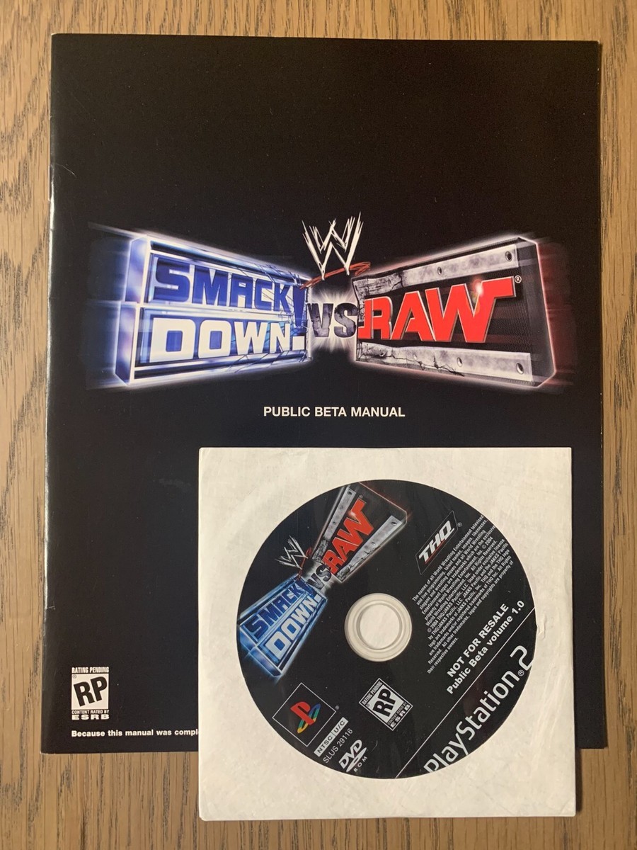 SMACK DOWN VS RAW PS2 Playstation 2 complet de sa notice neuf sous
