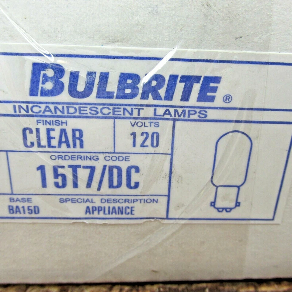 3 PackBulbrite 15 Watt; 120V;  15T7/DC Base; Clear; Specialty Light - Image 4 of 4