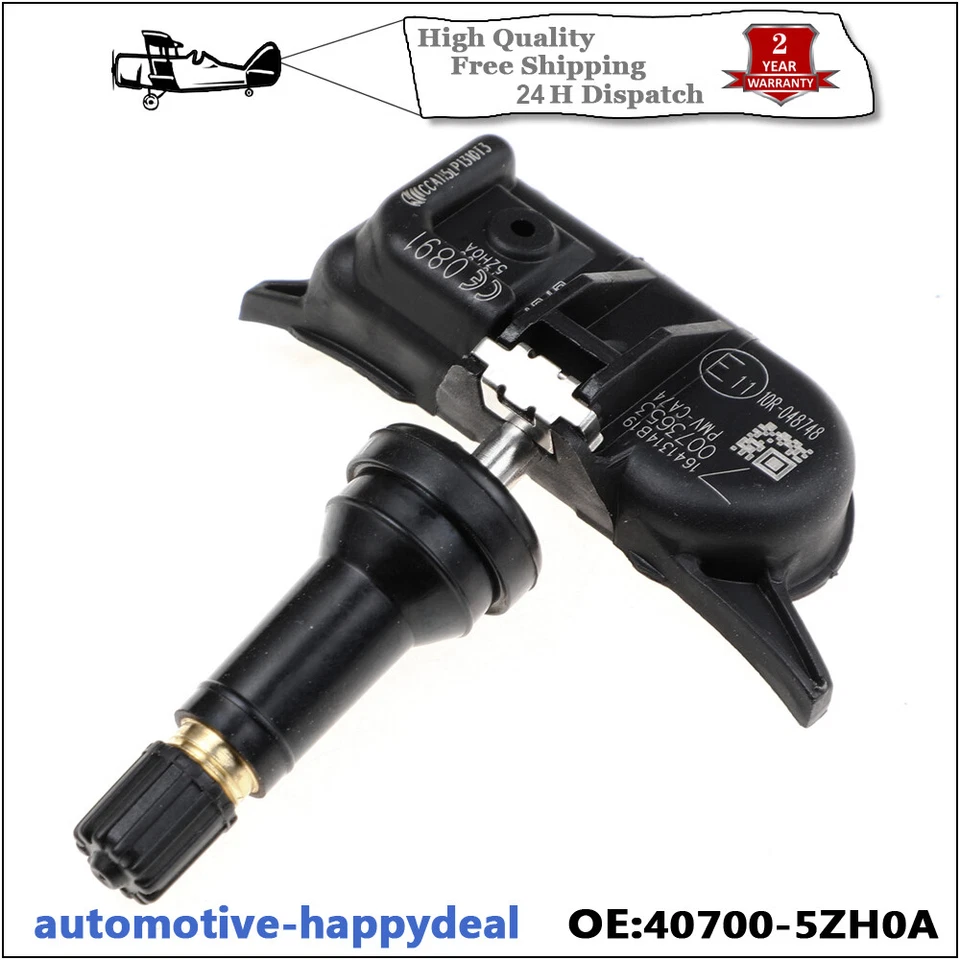 Set 4pz Sensore Pressione Pneumatici TPMS per Nissan Infiniti 433MHZ 40700-5ZH0A - Immagine 3 di 4