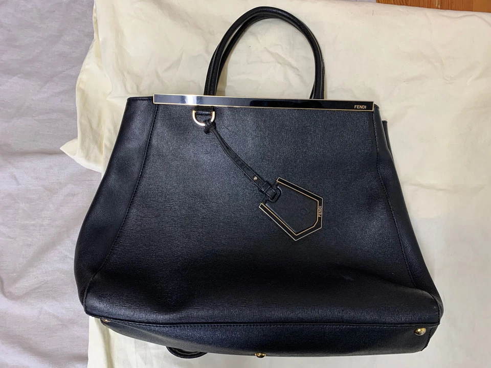 Fendi 2Jours Black Tote Bag Ladies Women's Designer Luxury Handbag - Image 3 of 4