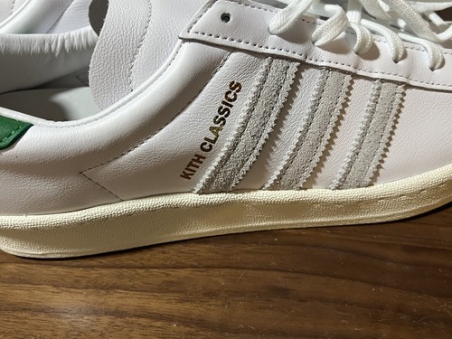 Zapatillas Kith Classics Adidas Originales Campus Años 80 Blanco/Verde Retro OG Talla 11 - Imagen 10 de 12