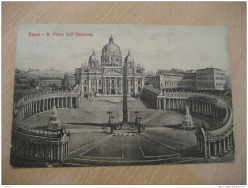 Vatican Piazza S.Pietro Dall'Incisione Post Card Latium Roma Rome Vatican Ital - Afbeelding 1 van 1