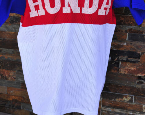 Vintage 70s 80s Rare Honda Short Sleeve V Neck Shirt Honda Line Size Medium - Picture 3 of 12