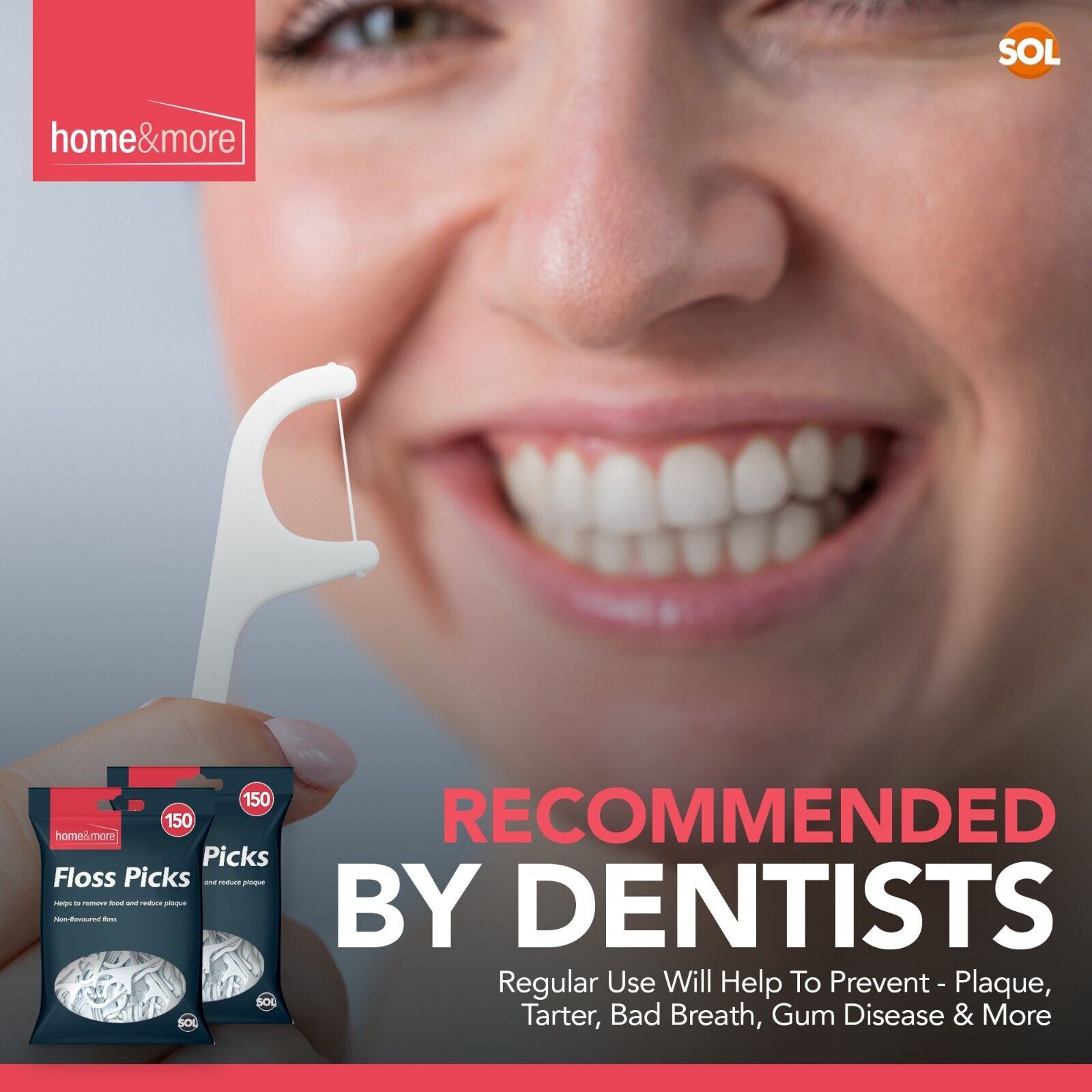 300pk Dental Floss Sticks Interdental Tooth Harps Teeth Picks Oral