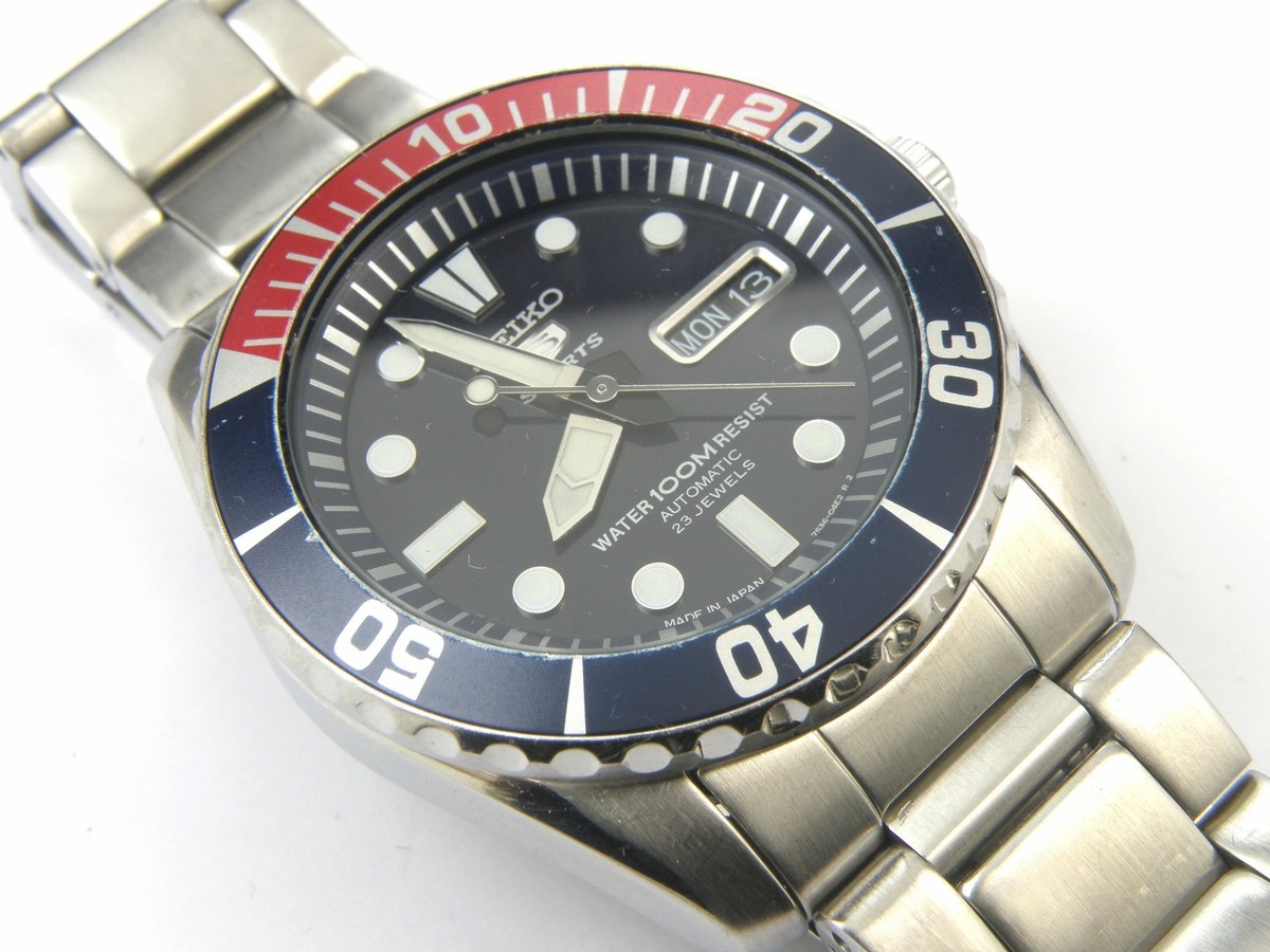 わ。 Gents Seiko 5 Pepsi Automatic Watch 7S36-03C0 - 100m | eBay UK