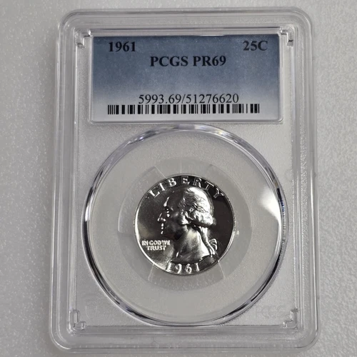 1961 Silver Washington Quarter PR69 PCGS Coin Lot
