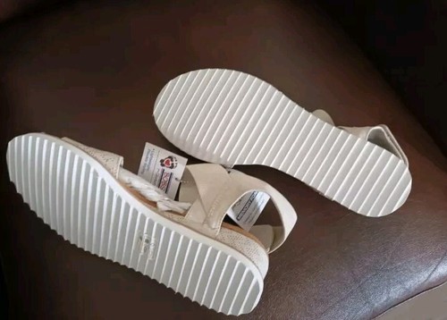 LADIES SKECHERS BOBS NATURAL/CREAM SANDALS . UK 7 EU 40.NEW WITHOUT BOX - Picture 4 of 6