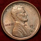 Uncirculated Red 1917-S San Francisco Mint Copper Lincoln Wheat Cent