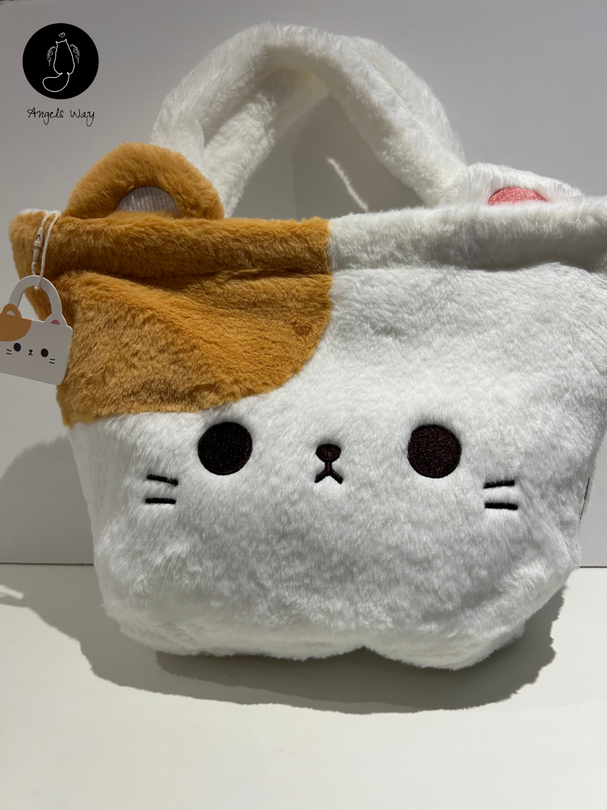 Kenji Plush Cat Handbag Kland Kitt Ji Tote New With Tags
