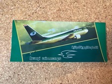 Iraqi Airways Vintage Ticket Boarding Pass Wallet Folder Iraq Airline