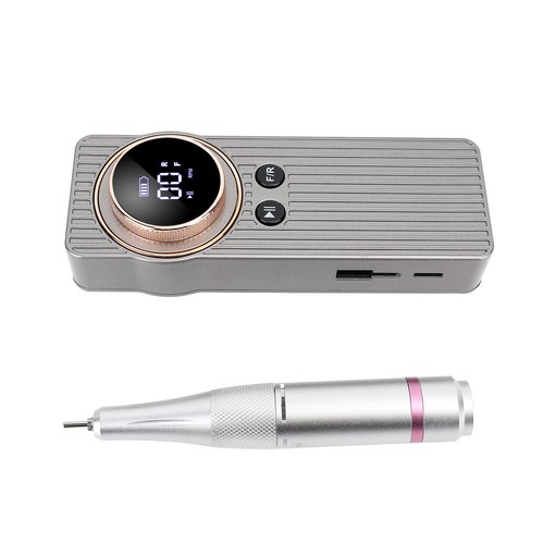 Nail Polisher Rechargeable High Speed Electric Nail File Machine Back Clip - Photo 6/12