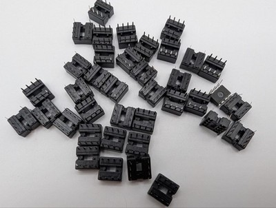 IC DIP Socket Lot 37pcs 8-Pin Integrated Circuit Sockets PCB Mount RD87-6