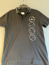 Lacoste Sport Novak Djokovic Men's Black Polo Shirt Tennis Breathable Cotton M