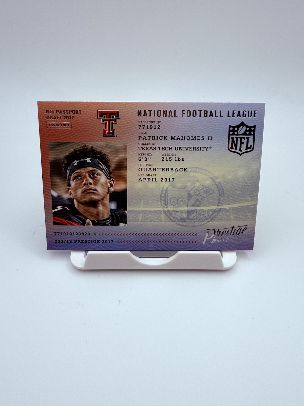 2017 Panini Prestige - Nfl Passport Patrick Mahomes II #5 (RC)