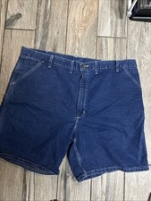 Carhartt B28 DST Men's Blue Denim Carpenter Shorts Size 46 Workwear Heavyweight