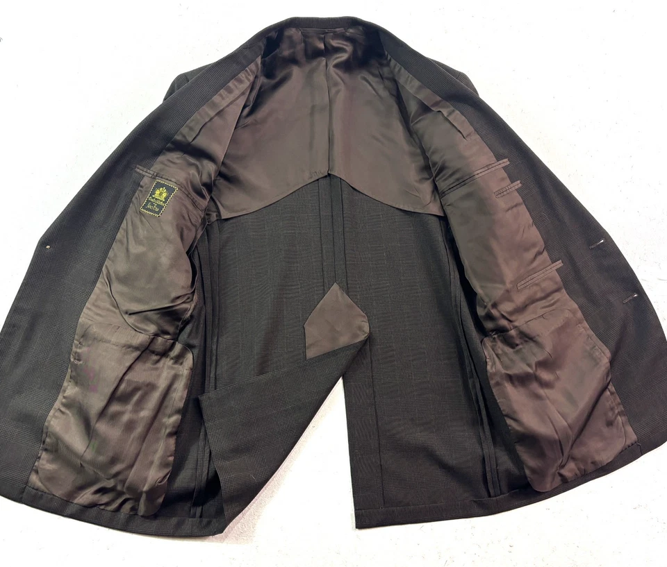 De Colección Oxxford 38S Marrón Glen Chaqueta Blazer Traje Deportivo Abrigo Manhattan Foto 3 de 4