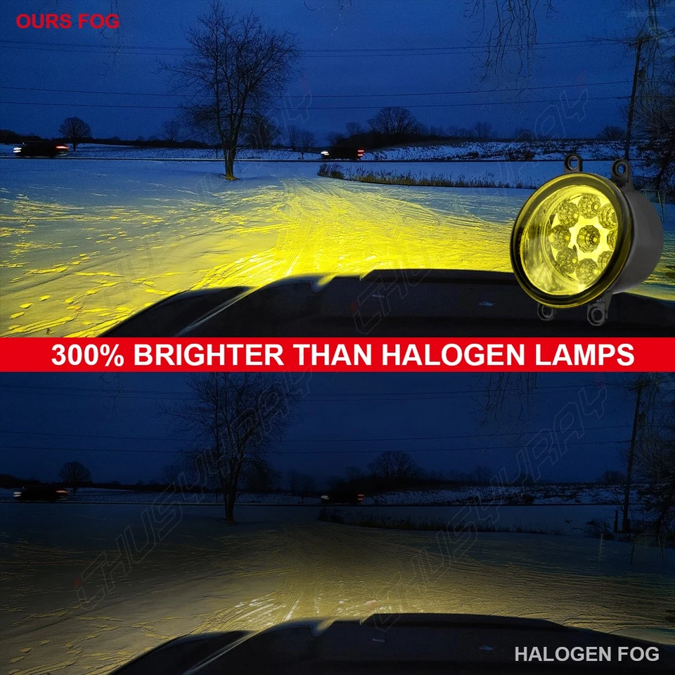 Pair Fog Lights LED Bumper Driving Lamp Assembly For TOYOTA YARIS 2007-2014 - image 4 of 4