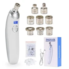 Handheld Diamond Microdermabrasion Machine Skin Cleanse Facial Care with 9 Heads