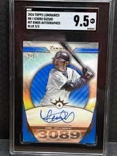 2022 Topps Luminaries - Hit Kings Autographs Ichiro Suzuki #HK-I Blue /5 (AU)