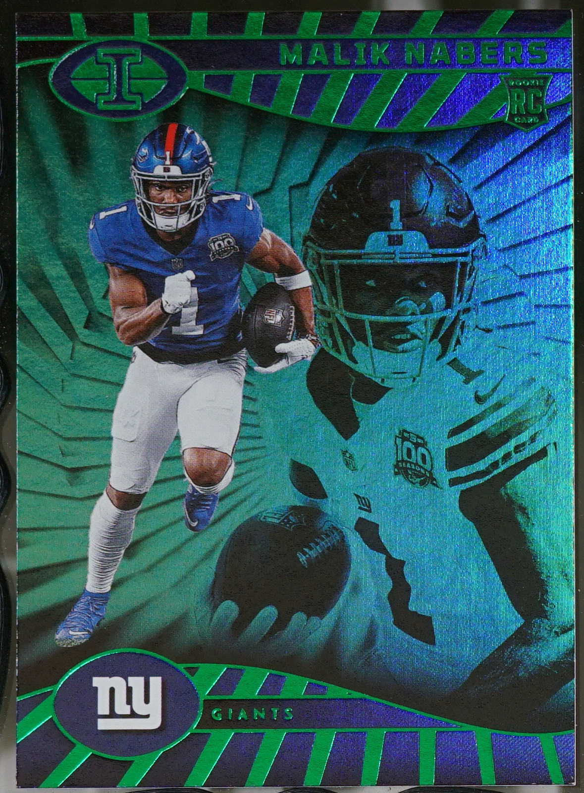 2024 Panini Illusions - Emerald Trophy Collection Football Malik Nabers #66 NM