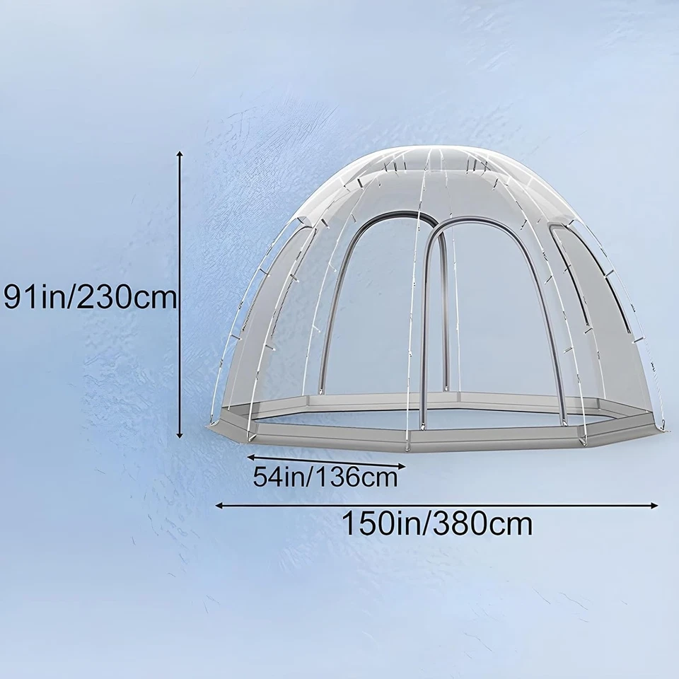 Pop up con Tenda a Bolle, 3 m/3,8m con Cupola a Igloo, per terrazza e attività - Immagine 3 di 4