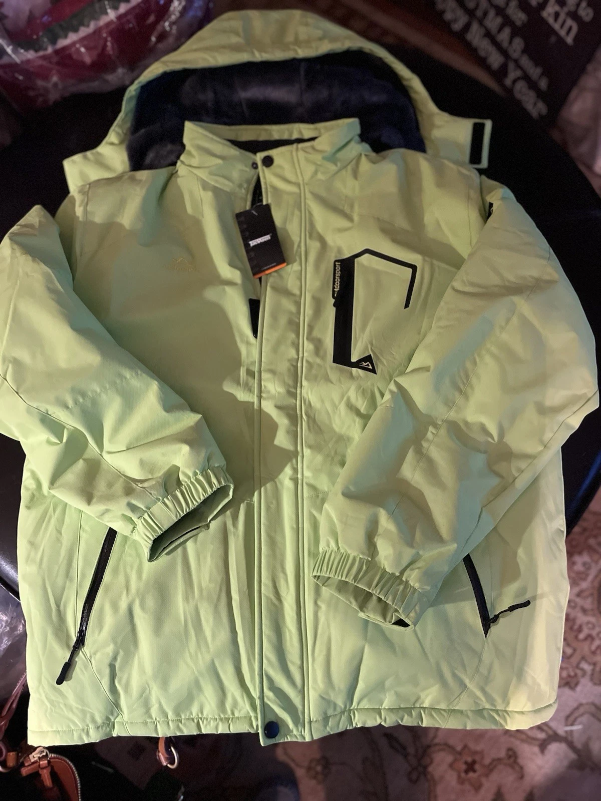 Outdoor Sport-Men’s-Lime Green-Waterproof Weathergear Jacket- X-Large