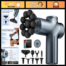 Deep Tissue Massage Gun for Pain Relief, Silent Mini Muscle Massager, 9 Heads, G