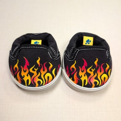 Build-A-Bear Schuhe schwarz Flammenmuster