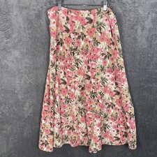 Christopher Banks Size 10 Floral Maxi Skirt Pink Cottage Core
