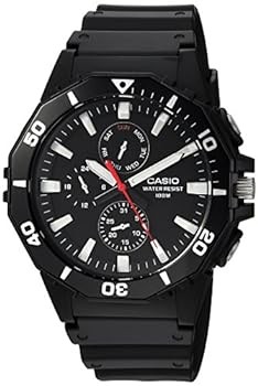 Used Imported Item Casio Men's MRW400H 1A Multi hand Diver Resin Black Watch