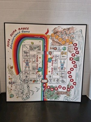 Rare Vintage Supa Dupa Babee Adventureland Game Replacement Board 