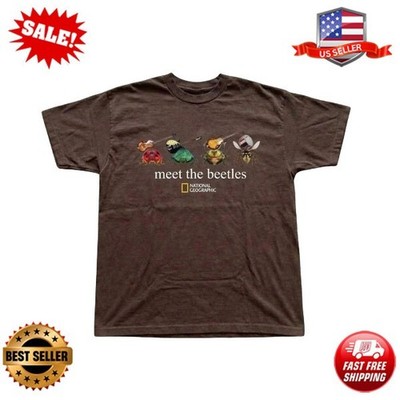 National Geographic Beetle Graphic Tee Mens Vintage Cotton T-Shirt